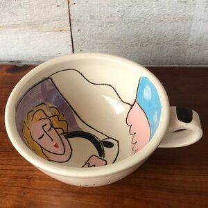 Sandra Magsamen Artistic Pottery Mug with Abstract Design